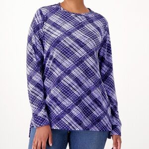 Denim & Co. Velour Pullover, NWOT